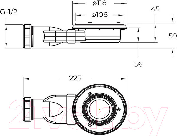 Изображение товара Душевой поддон BelBagno TRAY-MR-UNO-AH-100/80-35-W-CR