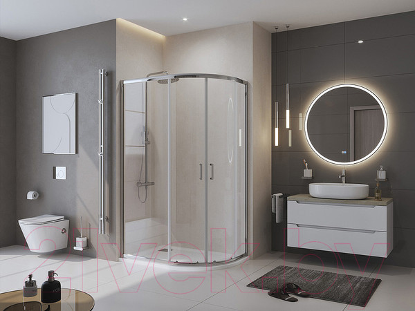 Изображение товара Душевой поддон BelBagno TRAY-MR-UNO-RH-120/90-550-35-W-L-CR