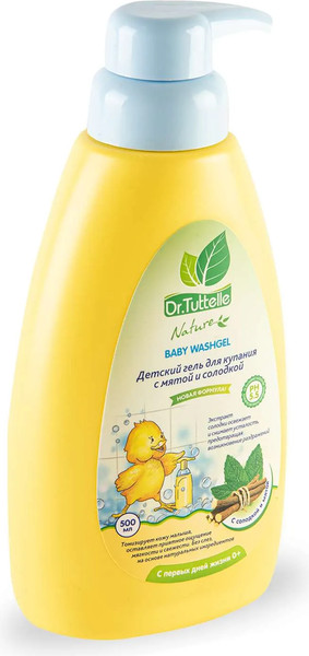 Изображение товара Средство для купания Dr.Tuttelle С мятой и солодкой для детей с дозатором DT057 (260мл)
