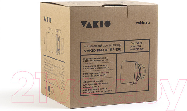 Изображение товара Вентилятор накладной Vakio Smart EF-100 (белый)