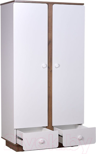 Изображение товара Шкаф Polini Kids Ameli 4010 / 0002763.165 (белый/дуб крафт)