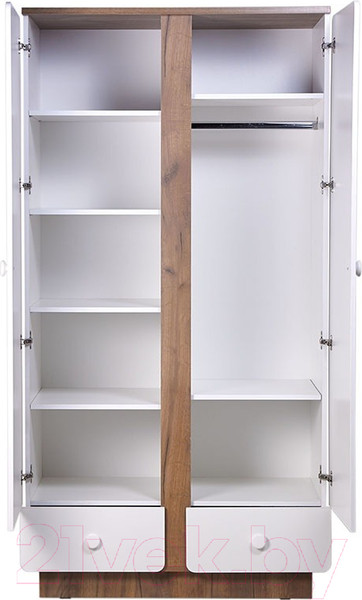 Изображение товара Шкаф Polini Kids Ameli 4010 / 0002763.165 (белый/дуб крафт)