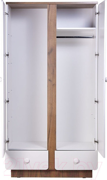 Изображение товара Шкаф Polini Kids Ameli 4010 / 0002763.165 (белый/дуб крафт)