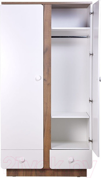 Изображение товара Шкаф Polini Kids Ameli 4010 / 0002763.165 (белый/дуб крафт)