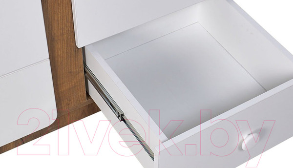 Изображение товара Шкаф Polini Kids Ameli 4010 / 0002763.165 (белый/дуб крафт)