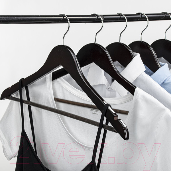 Изображение товара Набор деревянных вешалок-плечиков Brabix 607476 (3шт, дерево)