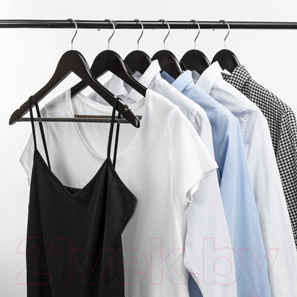 Изображение товара Набор деревянных вешалок-плечиков Brabix 607476 (3шт, дерево)