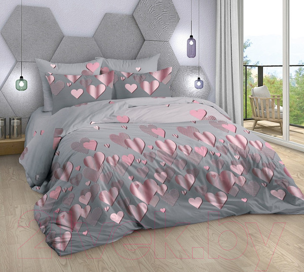 Изображение товара Комплект постельного белья Milanika Сияние 2сп с европростыней (бязь)