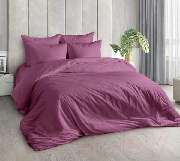 Изображение товара Комплект постельного белья Milanika Брусника Евро (поплин г/к)