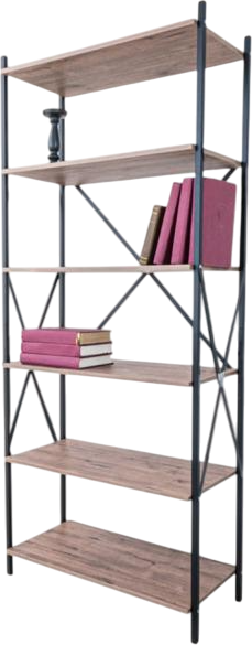 Изображение товара Стеллаж Древпром Лофт ДП4-05 (велингтон/черный матовый)