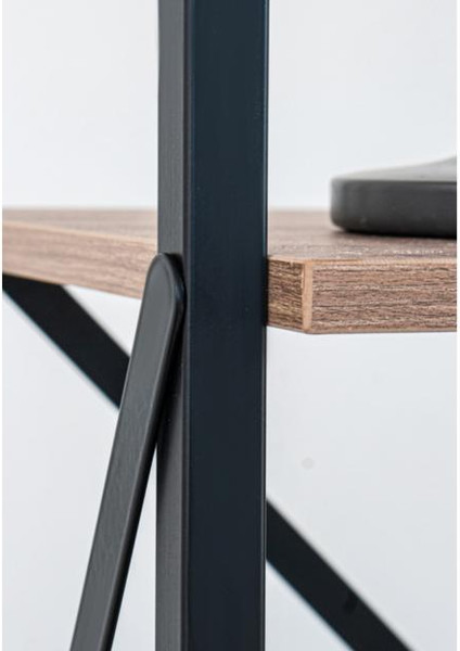 Изображение товара Стеллаж Древпром Лофт ДП4-05 (велингтон/черный матовый)