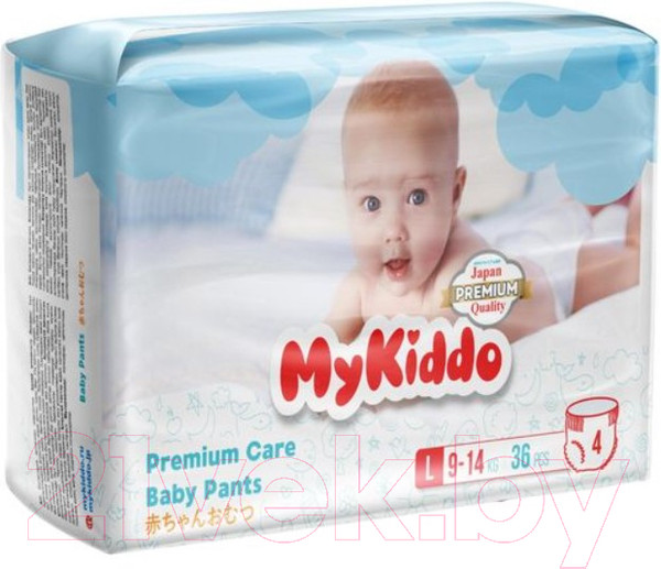 Изображение товара Подгузники-трусики детские MyKiddo Premium L 9-14кг (36шт)