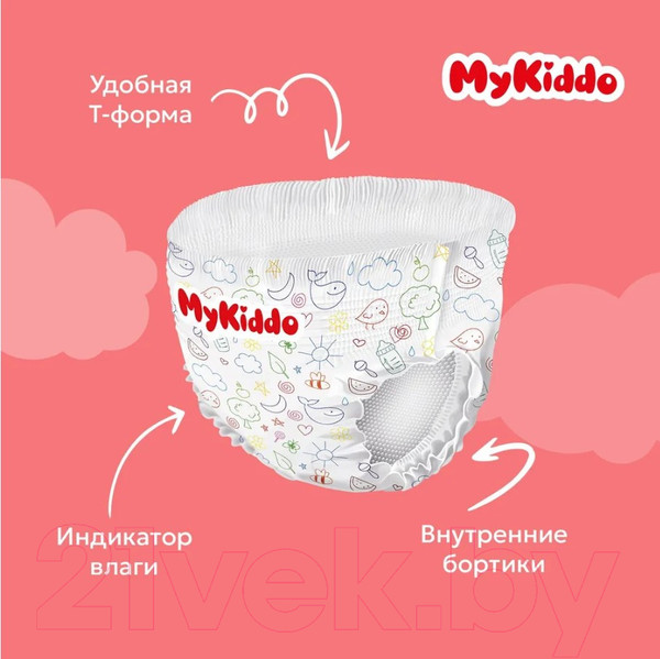 Изображение товара Подгузники-трусики детские MyKiddo Premium XL 12-20кг (34шт)