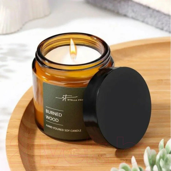 Изображение товара Свеча Stella Fragrance Burned Wood (90г)