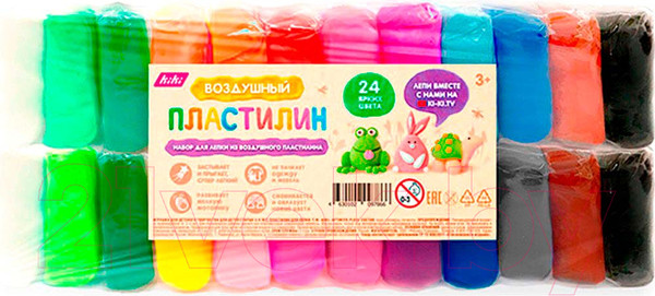 Изображение товара Пластилин легкий Kiki PL013 (24цв)