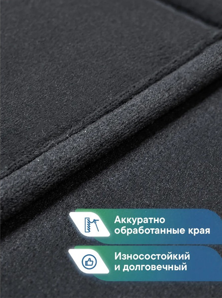 Изображение товара Коврик для ванной Вилина Велюр / 7172 (40x60, черный)