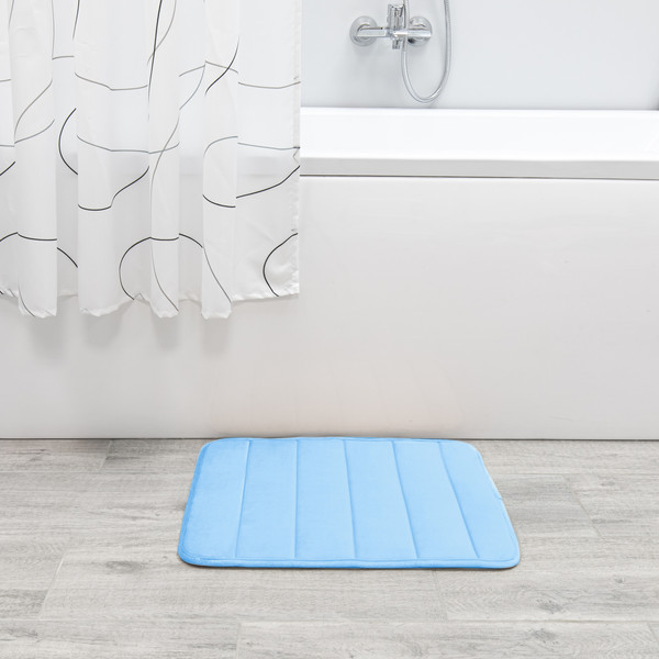 Изображение товара Коврик для ванной Вилина Велюр / 7172 (40x60, голубой)