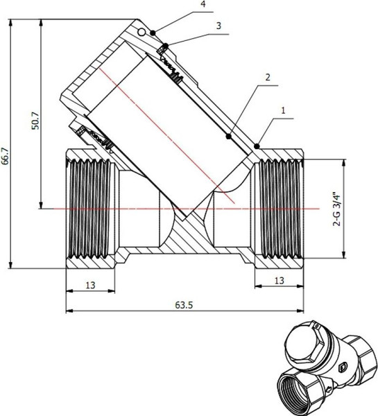 Изображение товара Фильтр грубой очистки AV Engineering 3/4 / AVE3680134