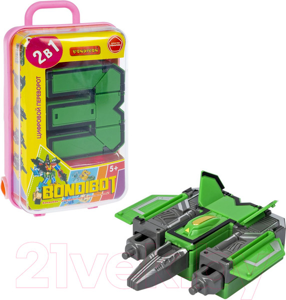 Изображение товара Робот-трансформер Bondibon Bondibot Цифра 3 / ВВ5873-А (розовый)