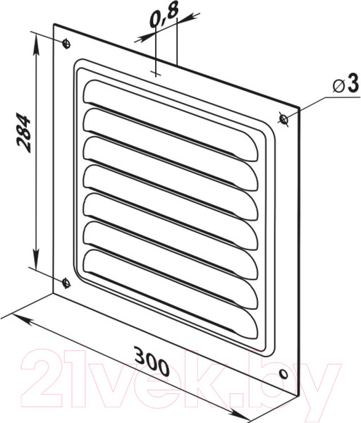 Изображение товара Решетка вентиляционная Zernberg Met 3030 / 10192331