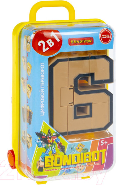 Изображение товара Игрушка-трансформер Bondibon Bondibot Цифра 6 / ВВ5876-Б (желтый)
