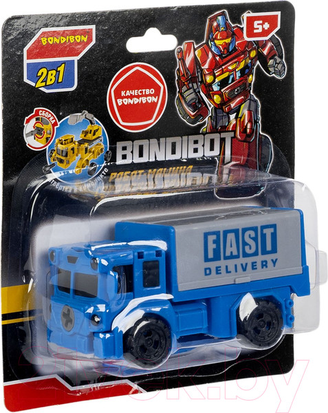 Изображение товара Робот-трансформер Bondibon Bondibot Машина городской службы / ВВ6387 (синий)