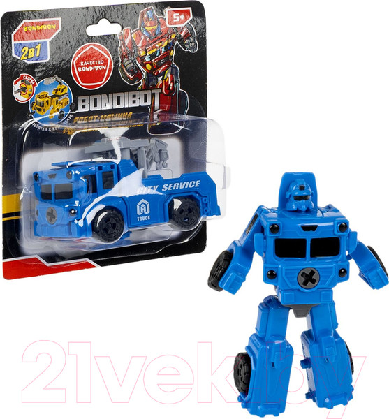 Изображение товара Робот-трансформер Bondibon Bondibot Эвакуатор / ВВ6386 (синий)