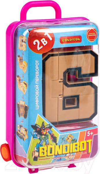 Изображение товара Игрушка-трансформер Bondibon Bondibot Цифра 6 / ВВ5876-А (розовый)
