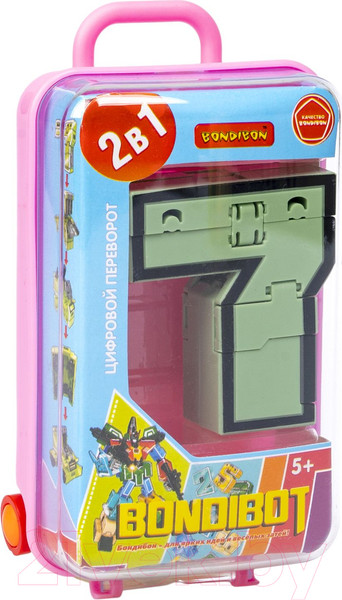 Изображение товара Робот-трансформер Bondibon Bondibot Цифра 7 / ВВ5877-А (розовый)