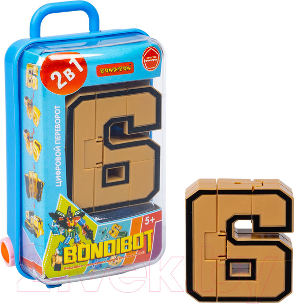 Изображение товара Игрушка-трансформер Bondibon Bondibot Цифра 6 / ВВ5876-Г (голубой)