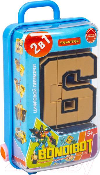 Изображение товара Игрушка-трансформер Bondibon Bondibot Цифра 6 / ВВ5876-Г (голубой)