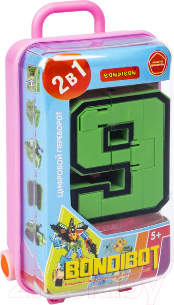 Изображение товара Робот-трансформер Bondibon Bondibot Цифра 9 / ВВ5879-А (розовый)
