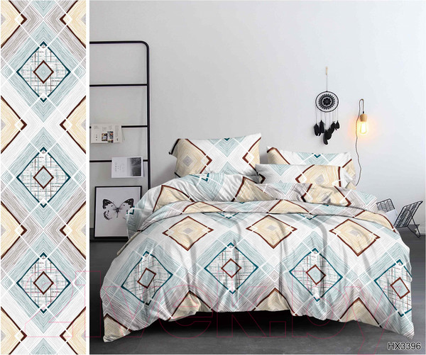 Изображение товара Комплект постельного белья Бояртекс №3396 2.0 с европростыней (полисатин)