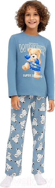 Изображение товара Пижама детская Mark Formelle 563320 (р.128-64, туманно-голубой/медведи)