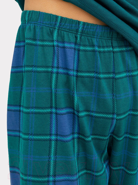 Изображение товара Пижама детская Mark Formelle 563323 (р.158-80-69, темно-зеленый/зеленая клетка)