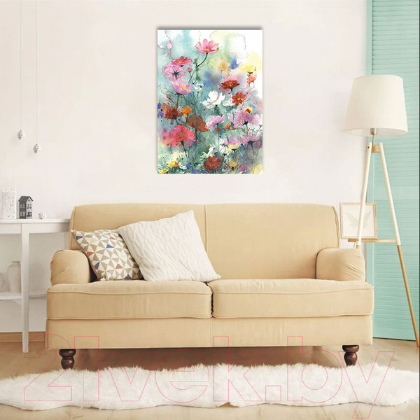 Изображение товара Картина Stamprint Пейзаж цветов АT009 (85x60см)