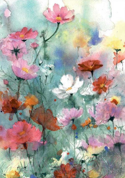 Изображение товара Картина Stamprint Пейзаж цветов АT009 (85x60см)