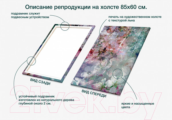 Изображение товара Картина Stamprint Праздник весны АT026 (85x60см)