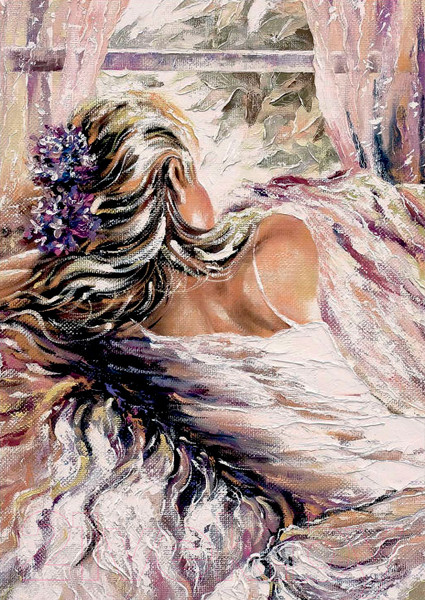 Изображение товара Картина Stamprint Девушка у окна АT033 (85x60см)