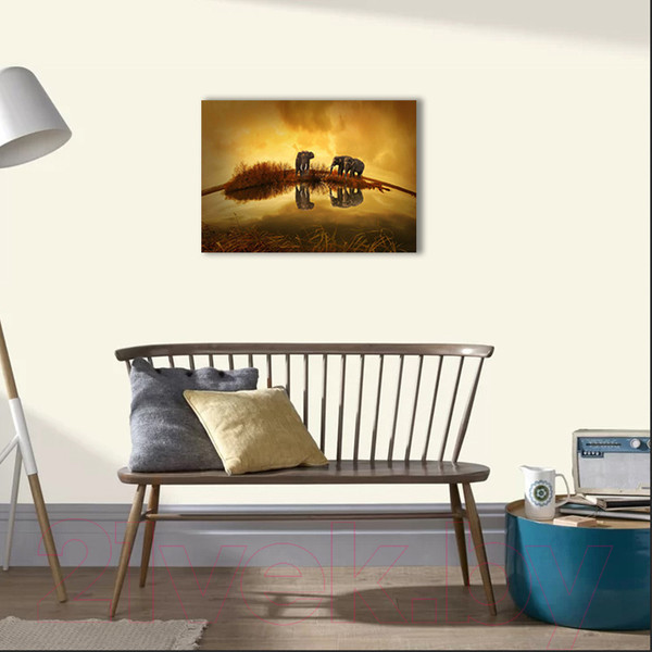 Изображение товара Картина Stamprint Солнечные слоны AM002 (60x85см)