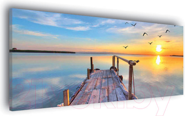 Изображение товара Картина Stamprint Морской пейзаж SN017 (65x150см)