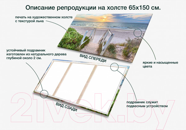 Изображение товара Картина Stamprint Райский комфорт SN011 (65x150см)