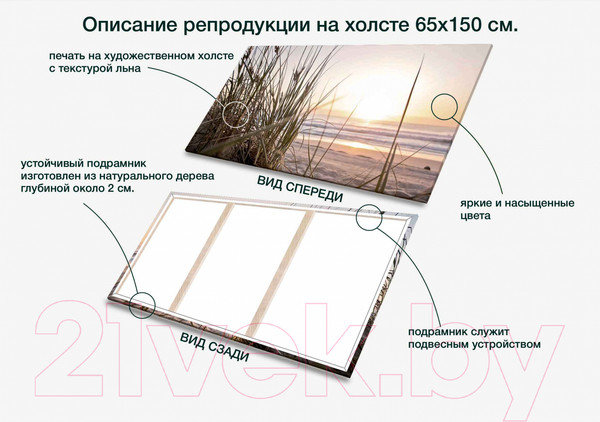 Изображение товара Картина Stamprint Летний закат SN009 (65x150см)