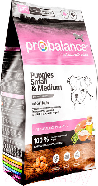 Изображение товара Сухой корм для собак ProBalance Puppies Small & Medium (2кг)