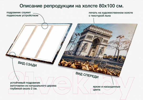 Изображение товара Картина Stamprint Триумфальная арка СТ007 (80x100см)