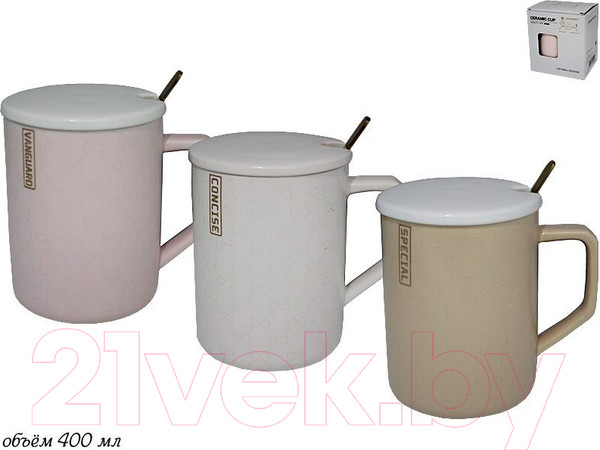 Изображение товара Кружка с ложкой Lenardi 106-039