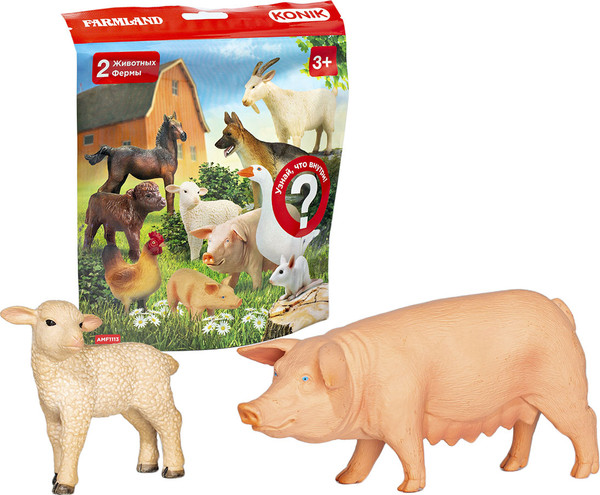 Изображение товара Набор игрушек-сюрпризов Konik Животные фермы / AMF1113