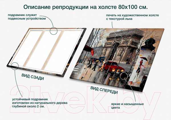 Изображение товара Картина Stamprint Париж 1 АT007 (80x100см)