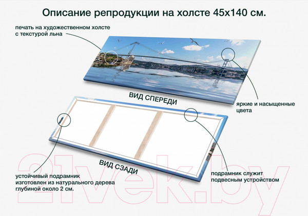 Изображение товара Картина Stamprint Босфорский мост СТ011 (45x140см)