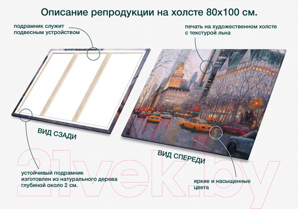 Изображение товара Картина Stamprint Нью-Йорк АT017 (80x100см)